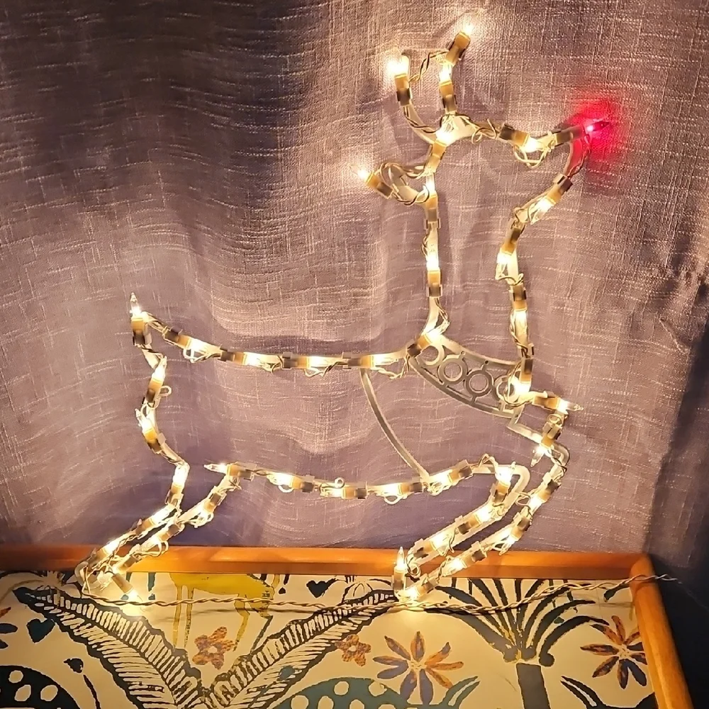 Festive Reindeer Holiday Light Decoration